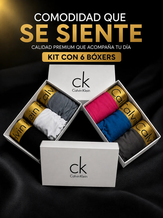 Boxers Premium Hombre Microfibra CK x6 | Suaves, Cómodos, Transpirables y Elásticos