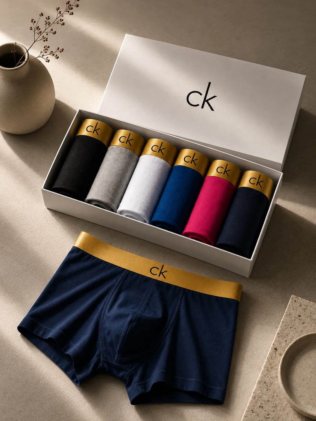 Boxers Premium Hombre Microfibra CK x6 | Suaves, Cómodos, Transpirables y Elásticos